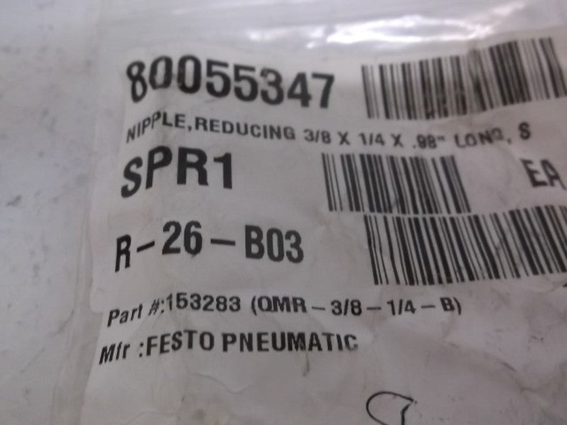 LOT OF 8 FESTO 153283 REDUCING NIPPLE NSNP