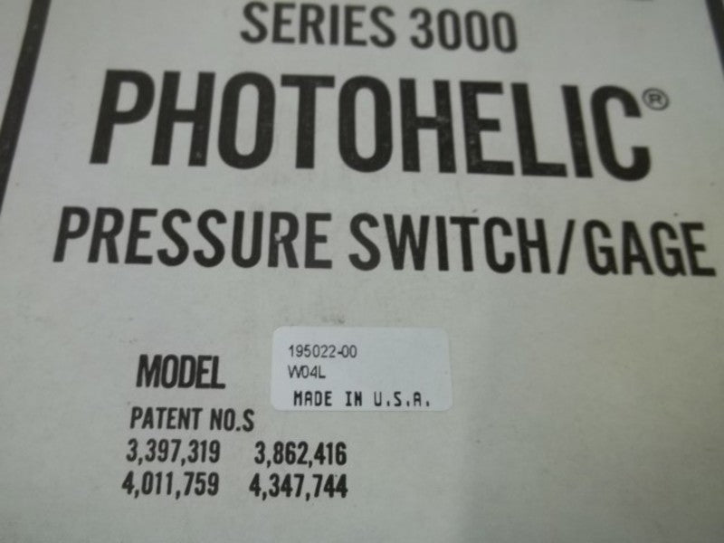 DWYER 195022-00 PRESSURE SWITCH/GAGE 0-8  NSMP