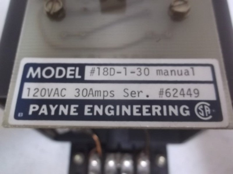 PAYNE ENGINEERING 18D-1-30 30AMP  UNMP