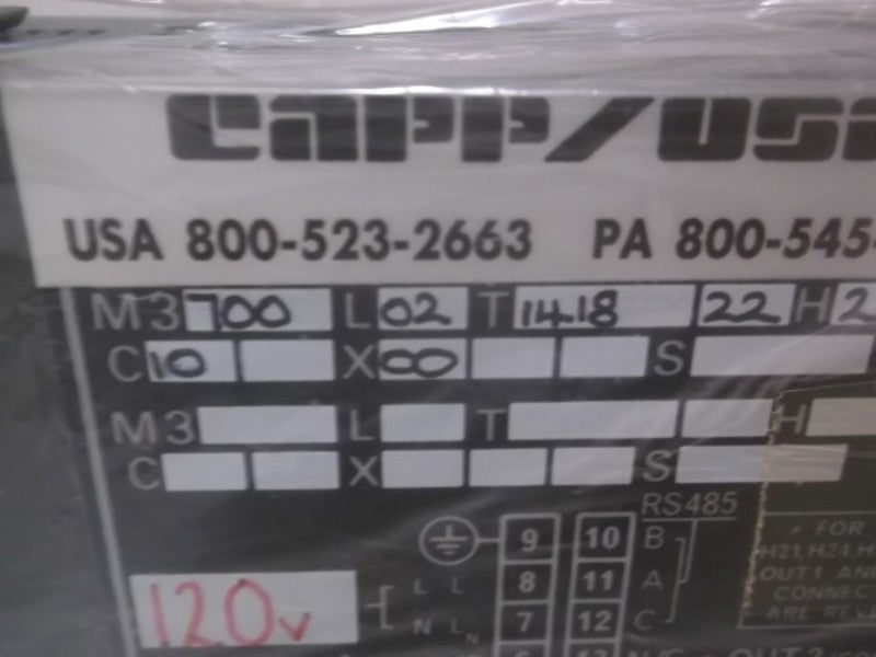 WEST INST. CAPP M3700-L02-T1418-22H21 TEMPERATURE CONTROLLER  NSMP