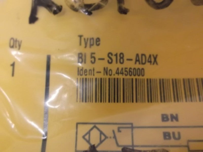 TURCK BI 5-S18-AD4X PLASTIC BARREL W/CABLE  NSNP FACTORY BAG