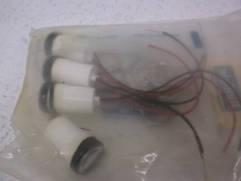 LOT OF 4 DIALIGHT 557-1104-203 LED INDICATOR PANEL MOUNT RED 28V NSNP IN A BAG