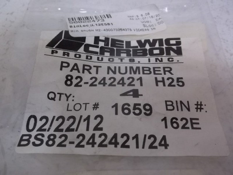 LOT OF 4 HELWIG CARBON 82-242421 CARBON BRUSHES NSNP IN A BAG