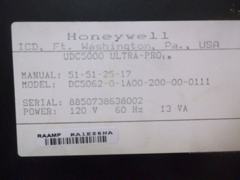 HONEYWELL DC5062-0-1A00-200-00-0111 ULTRA PRO TEMP CONTROLLER  NSMP