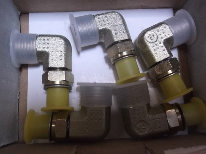LOT OF 5 PARKER 6M12C87MLS STRAIGHT THREAD ELBOW NSMP