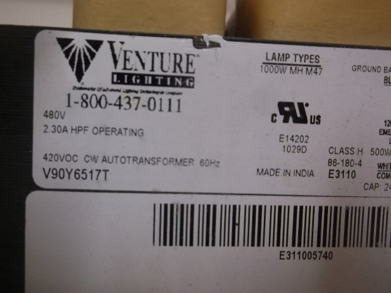 VENTURE V90Y6517T BALLAST 480V 2.30A HPF  NSNP
