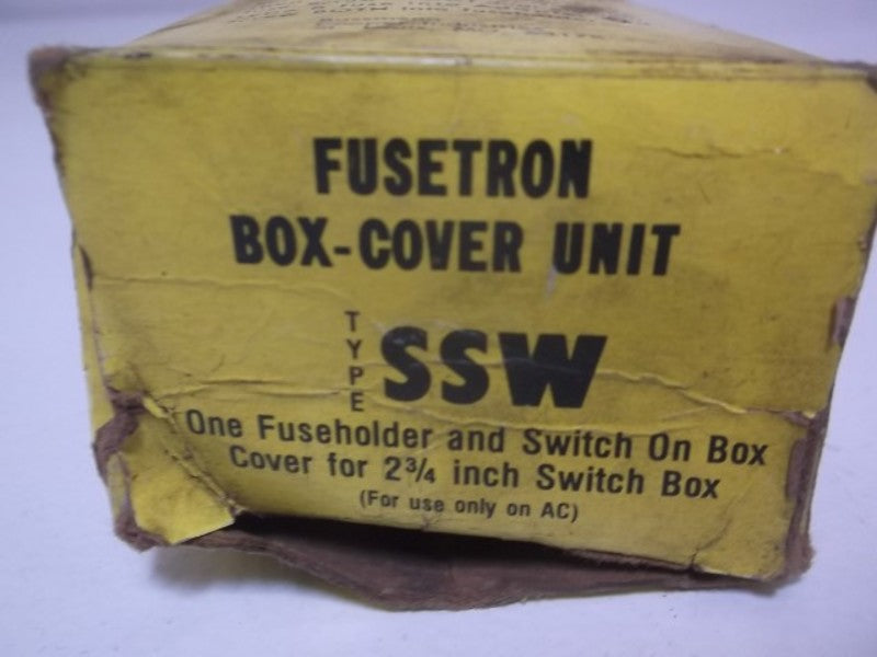 LOT OF 3 FUSETRON SSW SWITCH ON BOX COVER NSMP