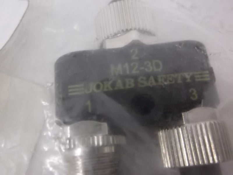 LOT OF 2 JOKAB 2TLJ020055R0300 M12-3D M12 Y-CONNECTOR  NSNP IN A BAG