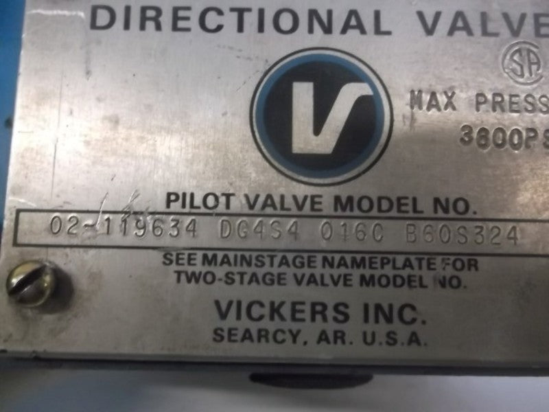 VICKERS DG4S4-016C-B-60-S324 110/120V 3600PSI (AS PICTURED) UNMP