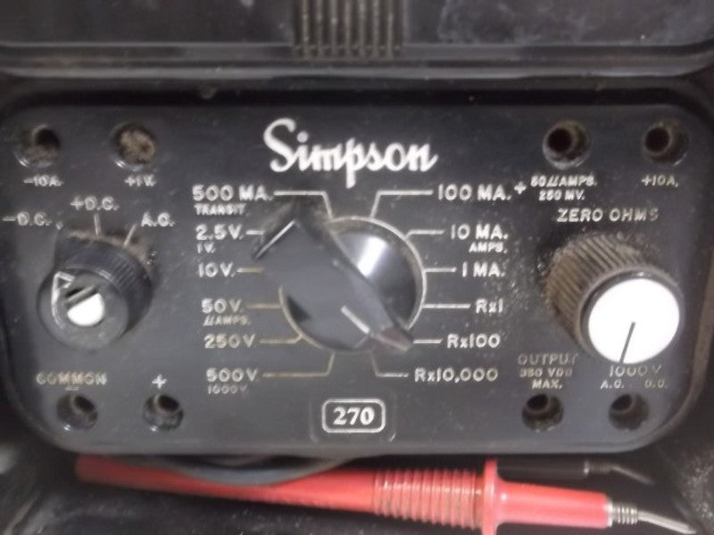 SIMPSON 270 SERIES 4 VOLT OHM MILLIAMMETER  UNMP