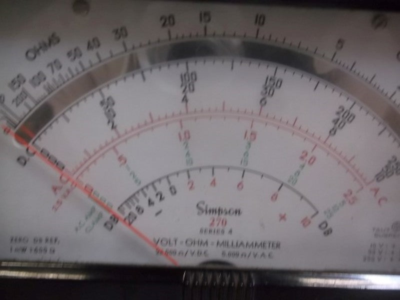 SIMPSON 270 SERIES 4 VOLT OHM MILLIAMMETER  UNMP