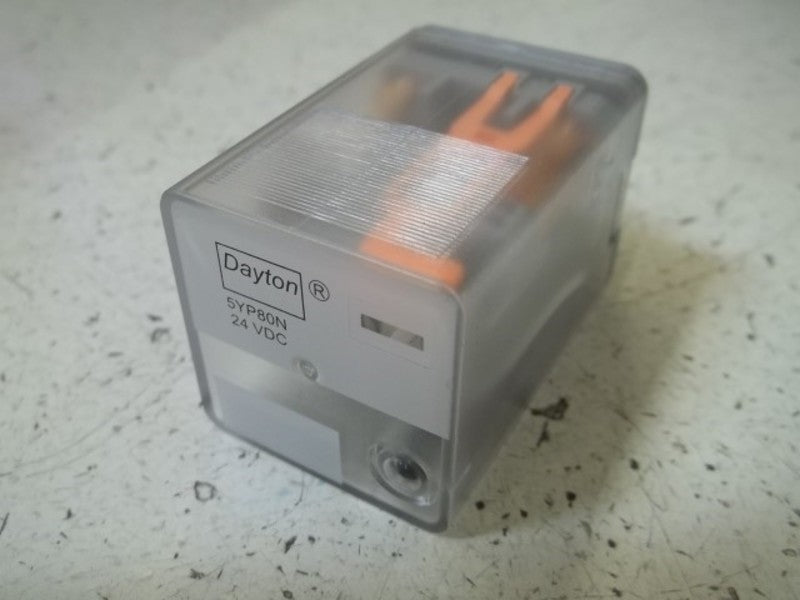 LOT OF 4 DAYTON 5YP80N DPDT-16AMP OCTAL RELAY, LED-24VDC ORIGINAL PACKAGE