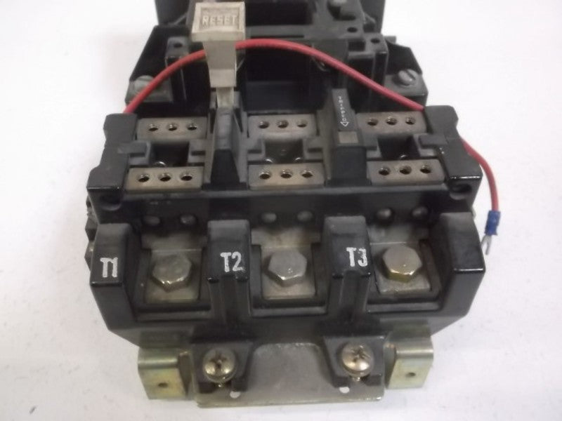 ALLEN BRADLEY 509-DOC SER A NEMA FULL VOLTAGE NON REVERSING STARTER  UNMP