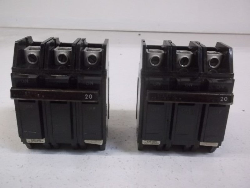 LOT OF 2 GENERAL ELECTRIC THQC32020WL CIRCUIT BREAKERS NSMP