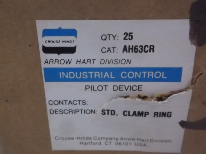 LOT OF 25 CROUSE-HINDS AH63CR STANDARD CLAMP RING NSMP