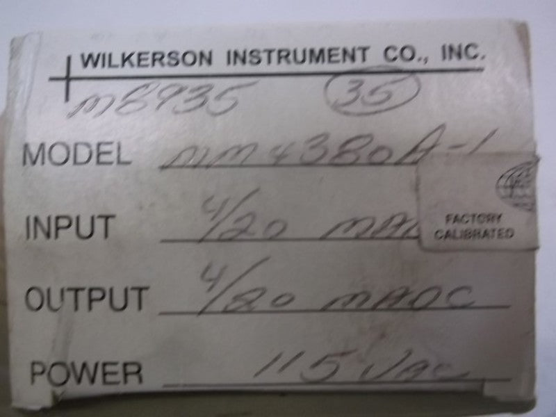 WILKERSON MM4380A-1 TRANSMITTER WIDE RANGING DC TO DC  NSFS