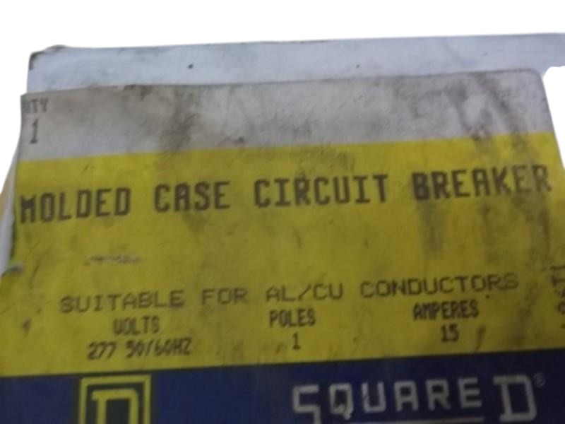 SQUARE D Y1B115 MOLDED CASE CIRCUIT BREAKER 15A 1P 277V (AS PICTURED) UNMP