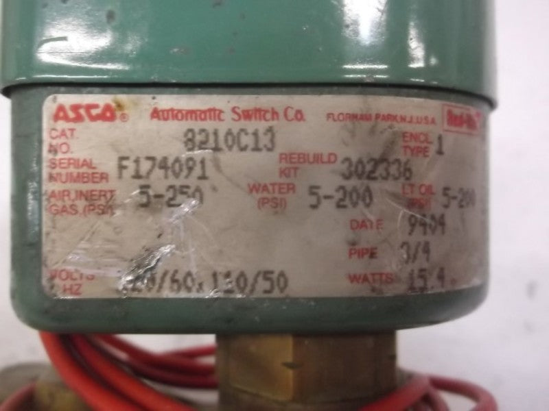 ASCO 8210C13 SOLENOID VALVE  UNMP