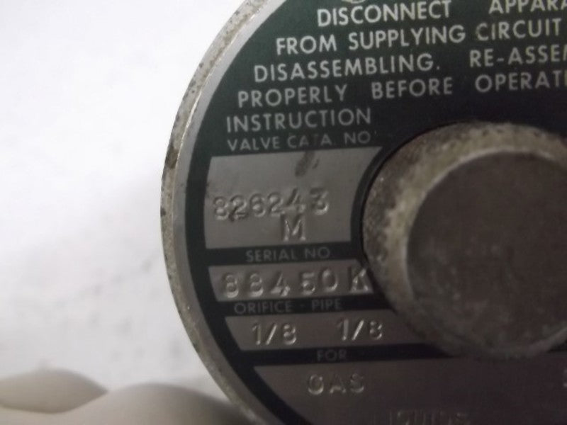 ASCO 826243M SOLENOID VALVE  UNMP