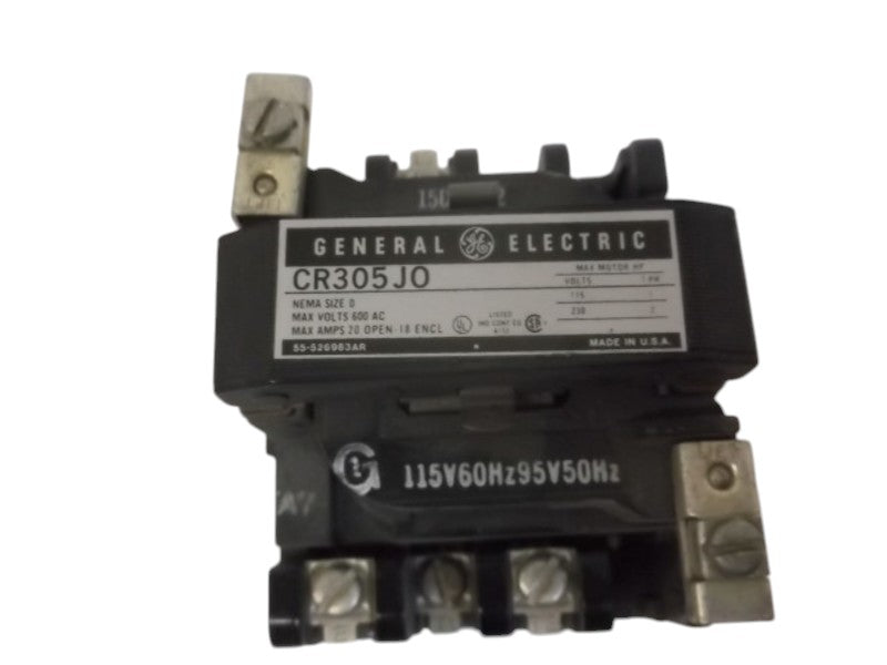 GENERAL ELECTRIC CR305JO CONTACTOR 20A 3 POLE  UNMP