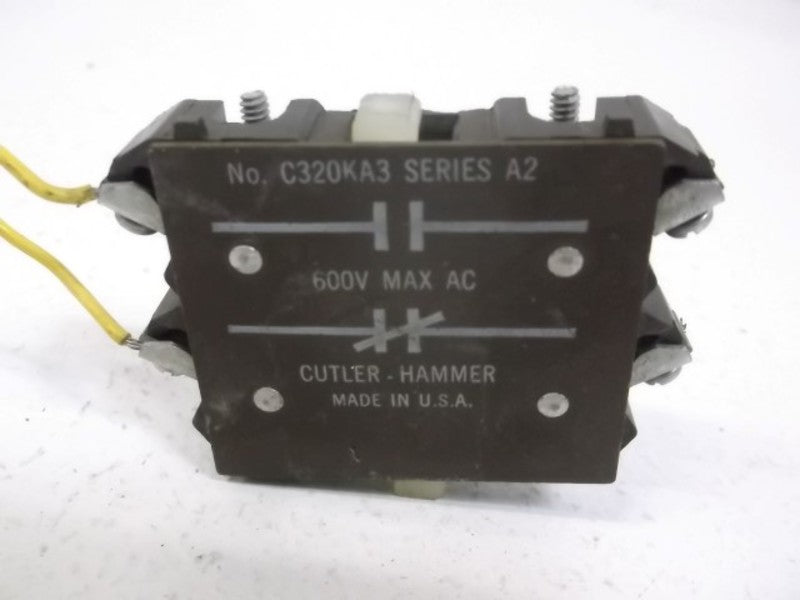 CUTLER HAMMER C320KA3 AUXILIARY CONTACT 600VAC  UNMP