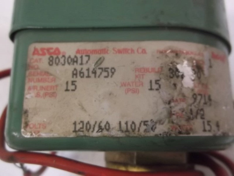 ASCO 8030A17 SOLENOID VALVE  UNMP