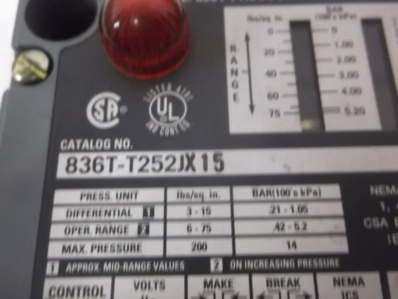 ALLEN BRADLEY 836T-T252JX15 SER. A   UNMP