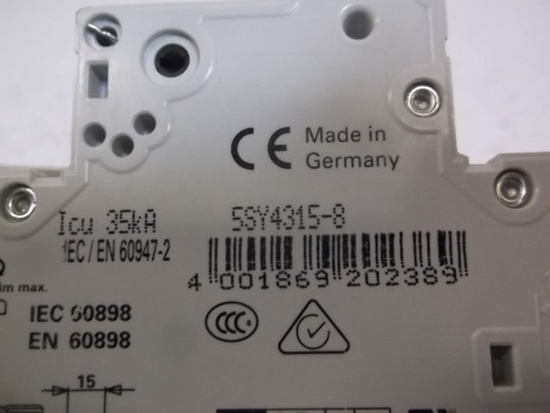 SIEMENS 5SY4315-8 SUPPLEMENTARY PROTECTOR (AS PICTURED)  NSNP
