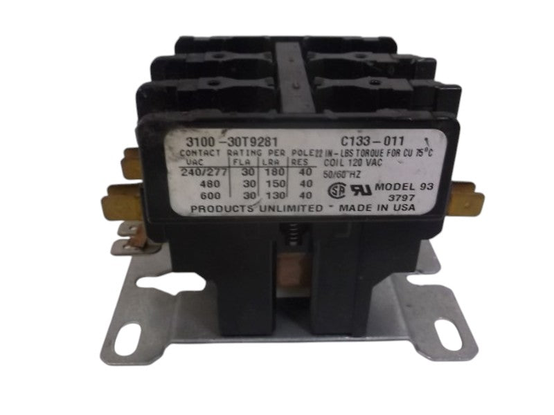 PRODUCTS UNLIMITED 3100-30T9281 CONTACTOR  UNMP