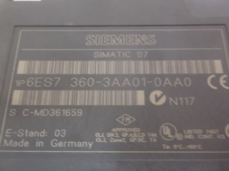 SIEMENS 6ES7-360-3AA01-0AA0 INTERFACE MODULE  UNMP