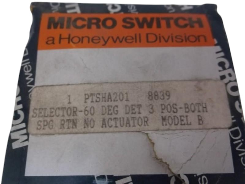 MICRO SWITCH PTSHA201 SELECTOR SWITCH 3 POSITION  NSMP