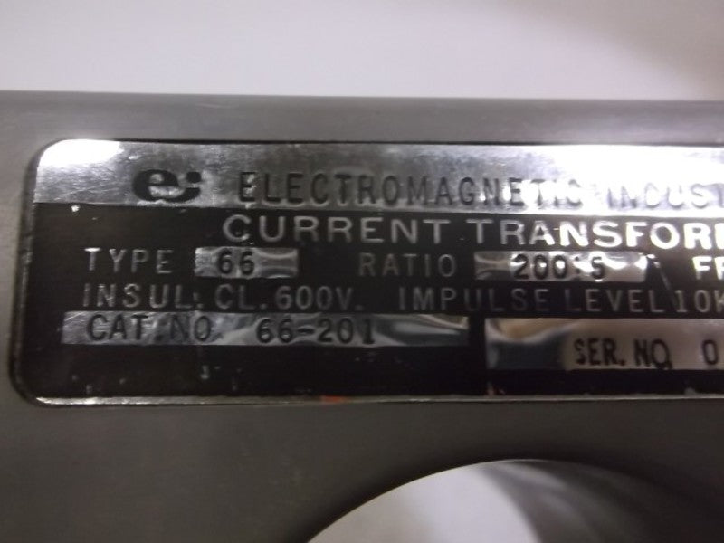 ELECTROMAGNETIC 66-201 CURRENT TRANSFORMER  NSNP