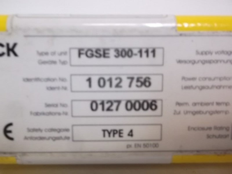 SICK FGSE-300-111 LIGHT CURTAIN RECEIVER  NSNP