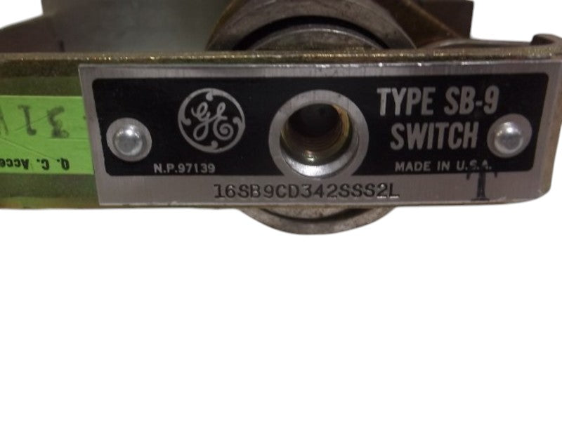 GENERAL ELCTRIC 16SB9CD342SSS2L TYPE SB-9 SWITCH  UNMP