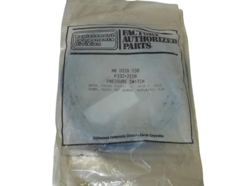 FACTORY AUTHORIZED PARTS HK 02ZB 038 PRESSURE SWITCH  NSMP