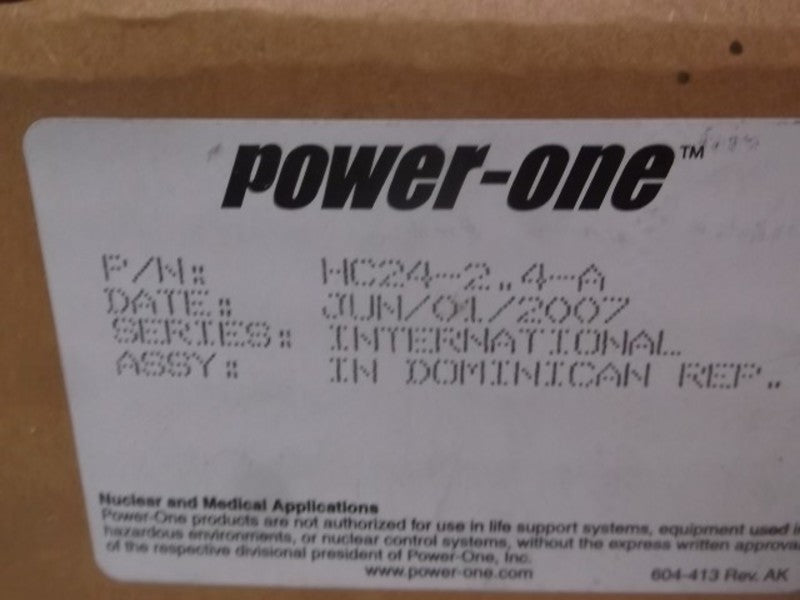 POWER-ONE HC24-2..4-A POWER SUPPLY SINGLE OUTPUT 2.4AMP  NSMP