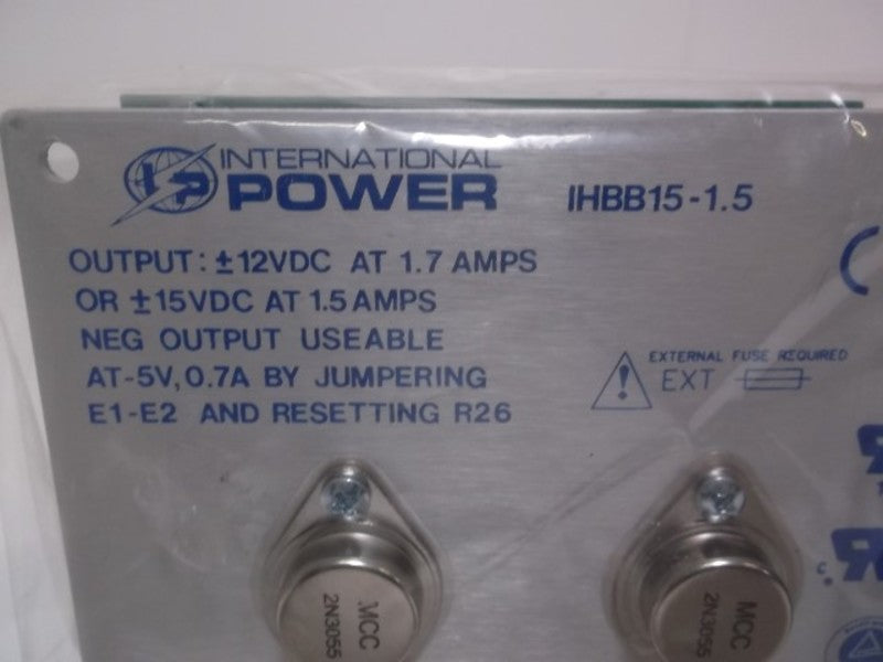INTERNATIONAL POWER IHBB15-1.5 POWER SUPPLY 1.7AMP 12VDC  NSMP