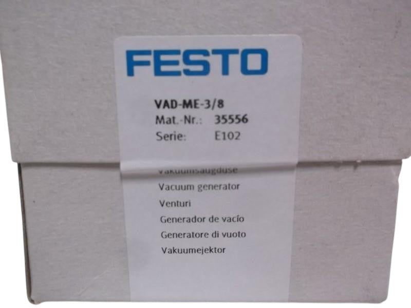 FESTO VAD-ME-3/8 VACUUM GENERATOR  NSFS