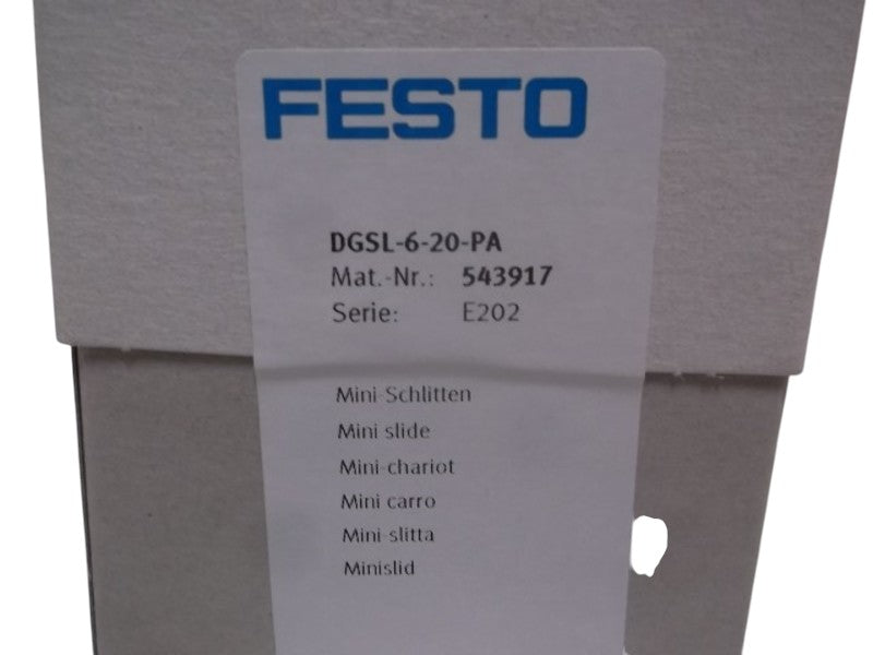 FESTO DGSL-6-20-PA MINI SLIDE  NSFS