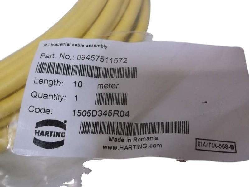 HARTING 09457511572 ETHERNET CABLE ASSEMBLY  NSNP IN A BAG
