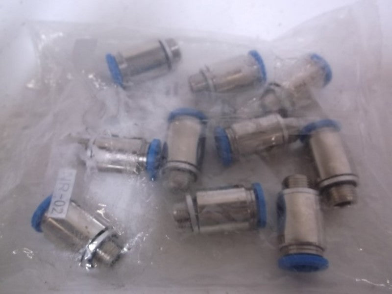 LOT OF 10 FESTO QS-G3/8-12 PUSH-IN FITTING FACTORY BAG