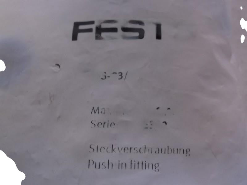LOT OF 10 FESTO QS-G3/8-8 PUSH-IN MALE FITTING W/EXTERNAL HEX FACTORY BAG