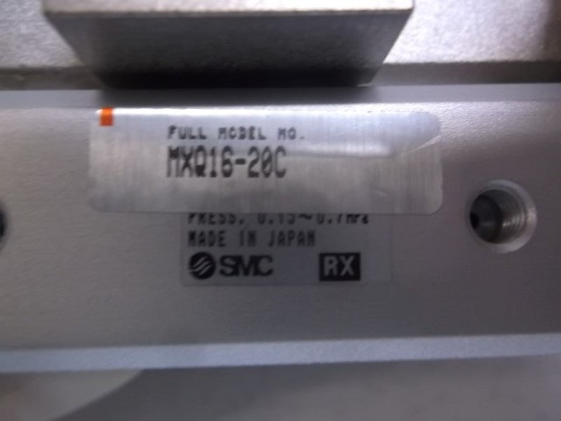 SMC MXQ16-20C CYLINDER SLIDE TABLE STROKE ADJ  NSMP