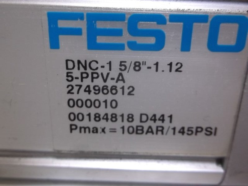 FESTO DNC-1 5/8"-1.125-PPV-A PNEUMATIC CYLINDER  UNMP