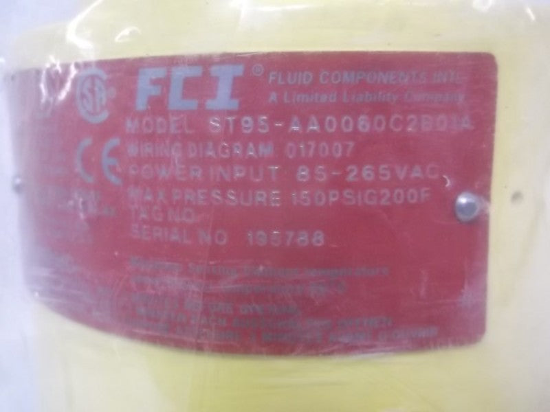 FCI ST95-AA0060C2B01A FLUID COMPONENT  NSNP