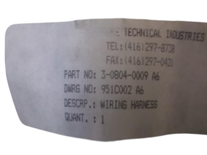 CARRIERE 3-0804-0009-A6 WIRING HARNESS  NSNP