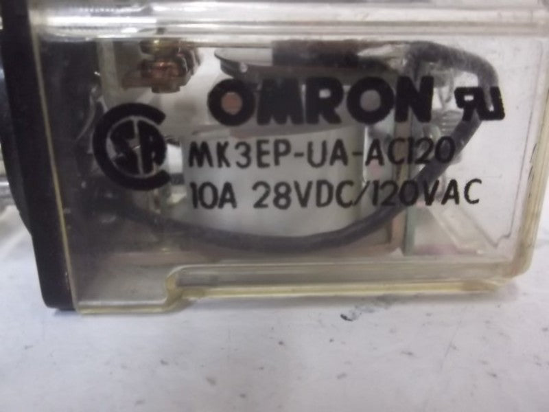 LOT OF 2 OMRON MK3EP-VA-AC120 RELAY 120VAC 10A UNMP