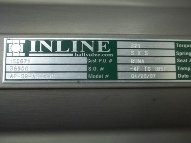 INLINE AP-SR-85-B-N BALLVALVE  UNMP