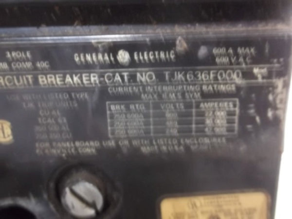 GENERAL ELECTRIC TJK636225 CIRCUIT BREAKER 600VAC  UNMP