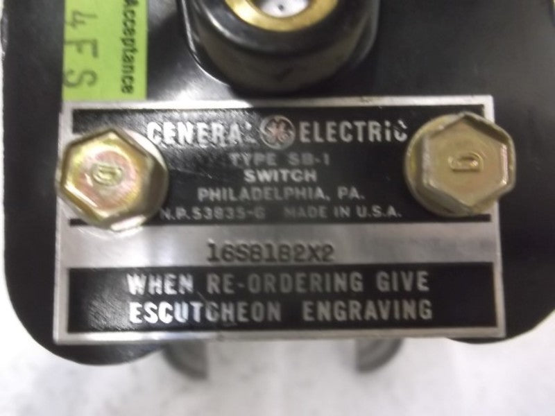 GENERAL ELECTRIC 16SB-1B2X2 CONTROL SWITCH TYPE SB-1  UNMP